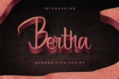 Bertha Font by bywahtung — Script Handwritten Font — thumbnail 1
