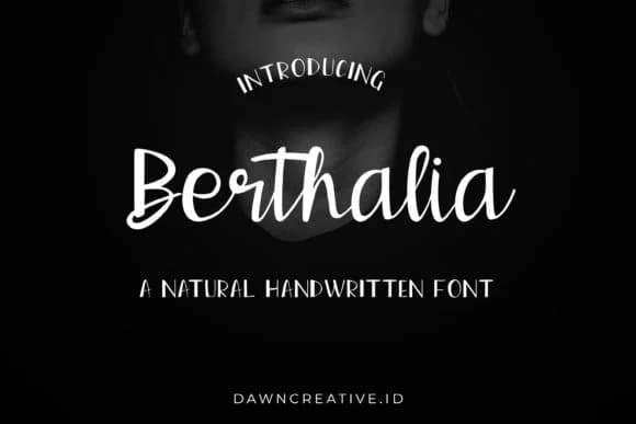 Berthalia Font by DawnCreative.id — Script Handwritten Font