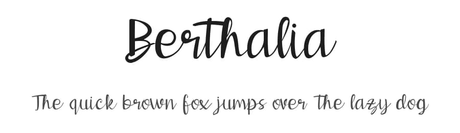 Berthalia by DawnCreative.id — Script Handwritten Font — preview 1