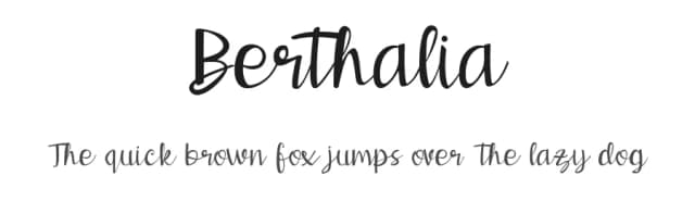 Berthalia by DawnCreative.id — Script Handwritten Font