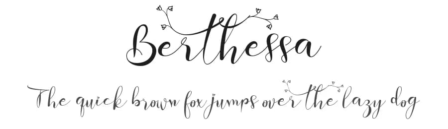 Berthessa by Yoga Letter — Script Handwritten Font