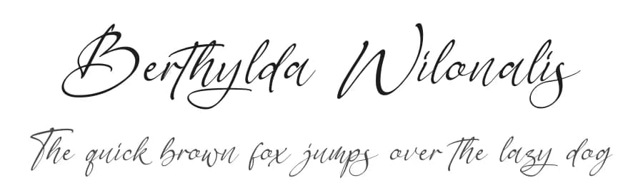 Berthylda Wilonalis by Integritype Studio — Script Handwritten Font
