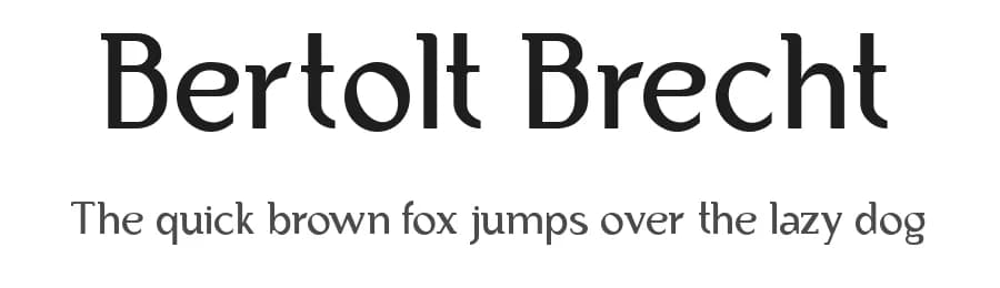 Bertolt Brecht by Thiago Matsunaga — Sans Serif Font