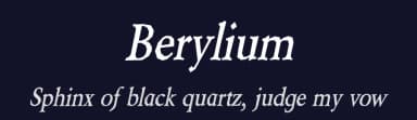 Berylium by Typodermic Fonts — Serif Font — thumbnail 2