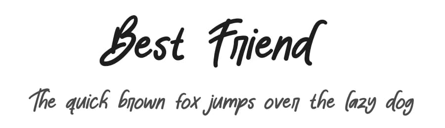 Best Friend by Scratchones — Script Handwritten Font