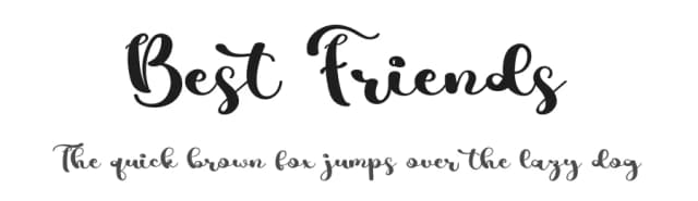 Best Friends by Fana Merah Jambu — Script Handwritten Font