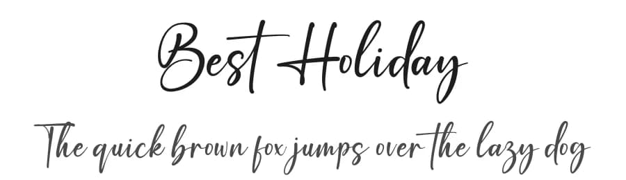 Best Holiday by Sean Type — Script Handwritten Font