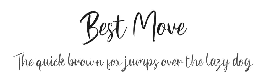Best Move by MJType — Script Handwritten Font