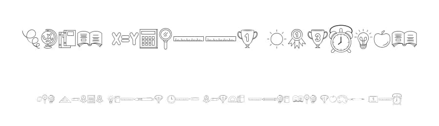 Best School Dingbat by 7NTypes — Dingbats Font