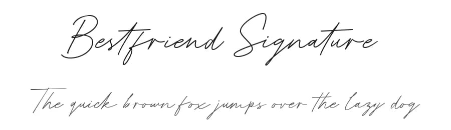 Bestfriend Signature by Typebae Foundry — Script Handwritten Font