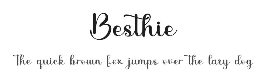 Besthie by Letterafa Studio — Script Handwritten Font