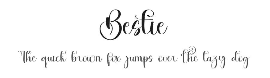 Bestie by FreshtypeINK — Script Handwritten Font