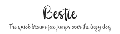 Bestie by share font — Script Handwritten Font — thumbnail 1