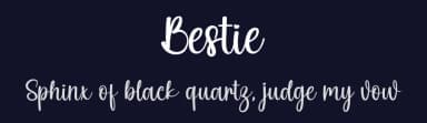 Bestie by Id: #6888964 — Script Handwritten Font — thumbnail 2