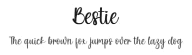 Bestie by Id: #6888964 — Script Handwritten Font — thumbnail 1