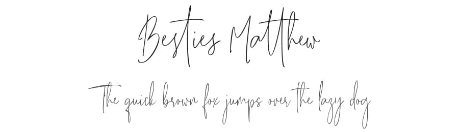 Besties Matthew by Creatype Studio — Script Handwritten Font