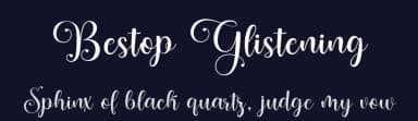 Bestop Glistening by Muhammad Nazar — Script Handwritten Font — thumbnail 2