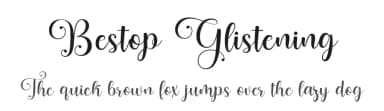 Bestop Glistening by Muhammad Nazar — Script Handwritten Font — thumbnail 1