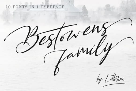 Bestowens Family Font by thomasaradea — Script Handwritten Font