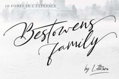 Bestowens Family Font by thomasaradea — Script Handwritten Font — thumbnail 1