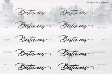 Bestowens Family Font by thomasaradea — Script Handwritten Font — thumbnail 5