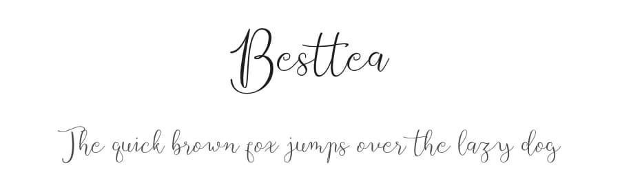Besttea by Etigletters — Script Handwritten Font