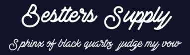 Bestters Supply by Burntilldead Typefoundry — Script Handwritten Font — thumbnail 2