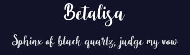 Betalisa by Forberas Club — Script Handwritten Font — thumbnail 2