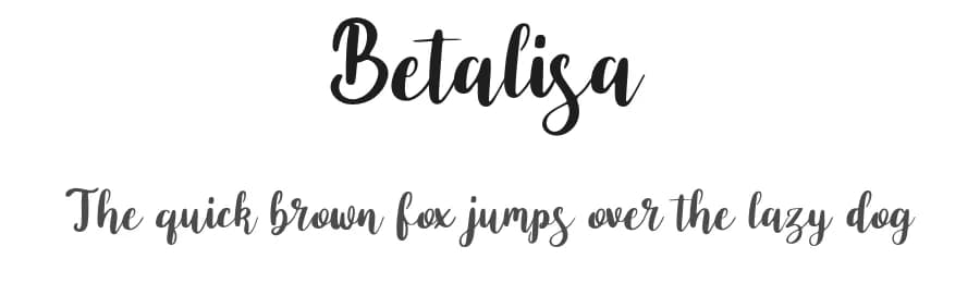 Betalisa by Forberas Club — Script Handwritten Font