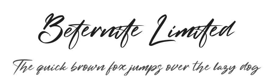 Beternite Limited by Perspectype Studio - Letterena.com — Script Handwritten Font