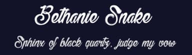 Bethanie Snake by dcoxy - Greg Medina — Script Handwritten Font — thumbnail 2