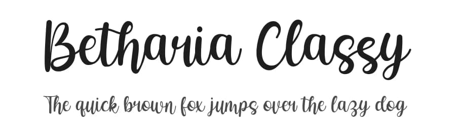 Betharia Classy by StringLabs Creative Studio — Script Handwritten Font