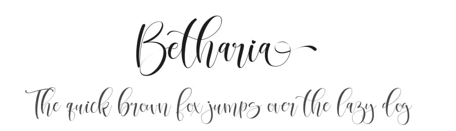 Betharia by Gilar Studio — Script Handwritten Font