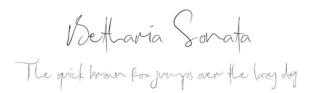 Betharia Sonata by Ahargun C Design — Script Handwritten Font