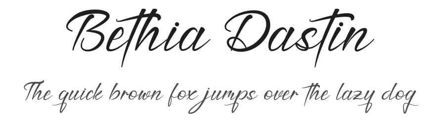 Bethia Dastin by Ronny Studio — Script Handwritten Font