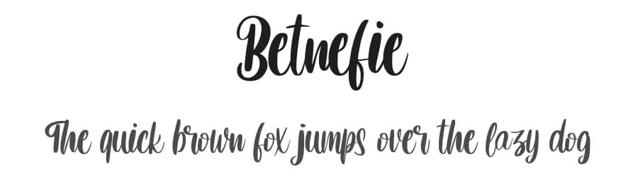 Betnefie by Vunira Design — Script Handwritten Font