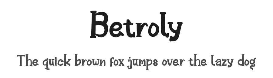 Betroly by twinletter — Script Handwritten Font