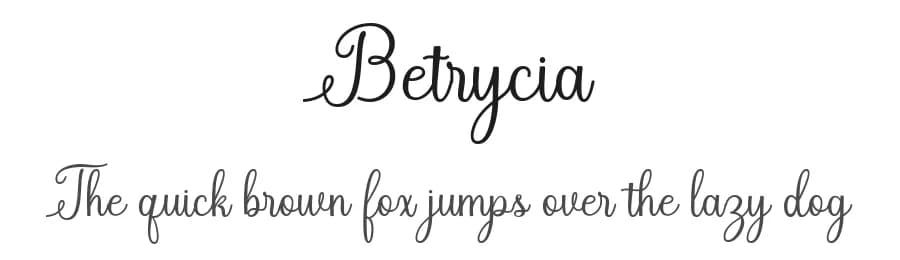Betrycia by Rastype — Script Handwritten Font
