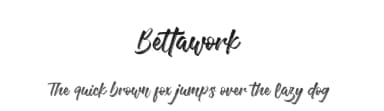 Bettawork by Almarkhatype — Script Handwritten Font — thumbnail 1