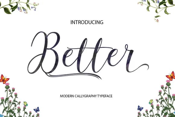 Better Font by Alqawoms — Script Handwritten Font