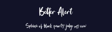 Better Alert by Hugefonts — Script Handwritten Font — thumbnail 2