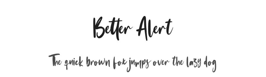 Better Alert by Hugefonts — Script Handwritten Font