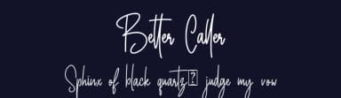 Better Caller by Abraham Type (AldeDesign Studio) — Script Handwritten Font — thumbnail 2