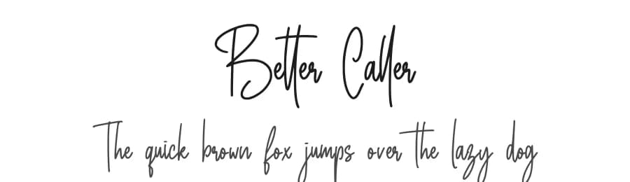 Better Caller by Abraham Type (AldeDesign Studio) — Script Handwritten Font