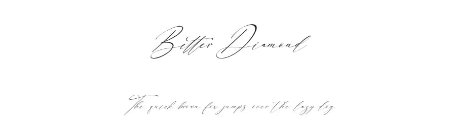 Better Diamond by Kong Font — Script Handwritten Font