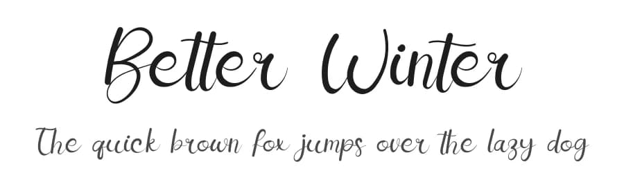Better Winter by Eddy Goodboy — Script Handwritten Font