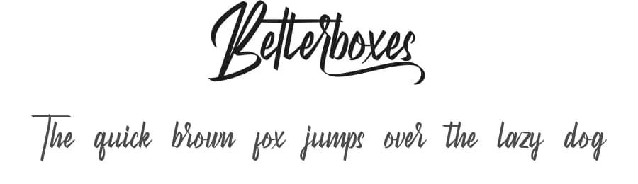 Betterboxes by Calligraphy Fonts — Script Handwritten Font