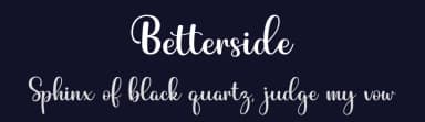 Betterside by Letterflow Studio — Script Handwritten Font — thumbnail 2