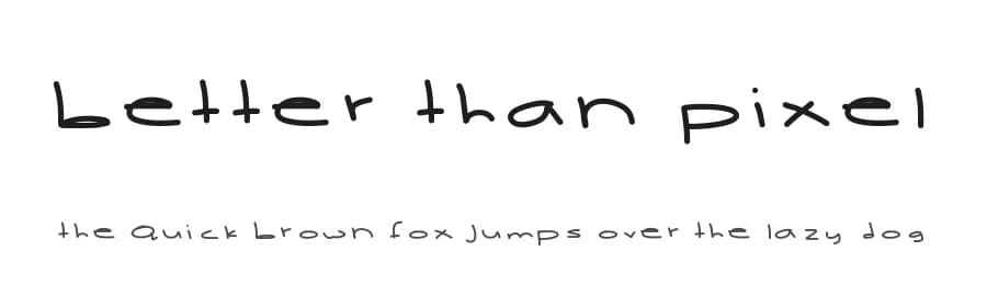 Better Than Pixel by Des Gomez — Script Handwritten Font