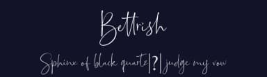 Bettrish by Blue Studio09 — Script Handwritten Font — thumbnail 2